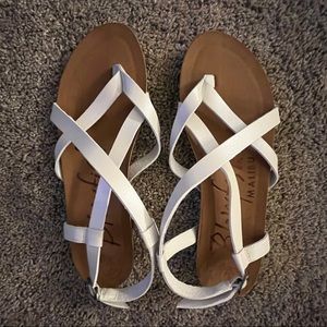 Blowfish Malibu- White and Tan Sandals